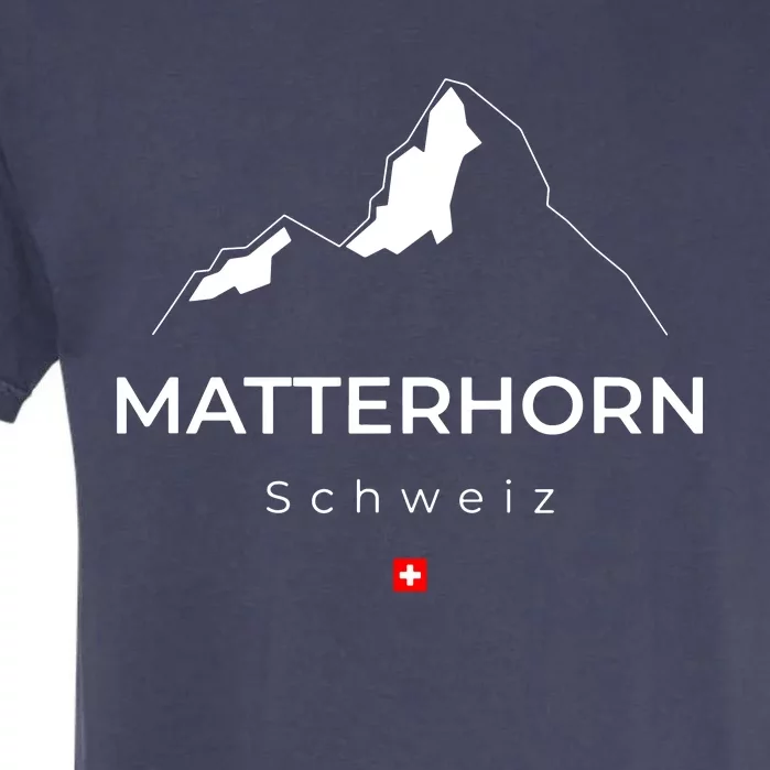 Matterhorn Switzerland Mountains Rockclimbing Hiking Garment-Dyed Heavyweight T-Shirt