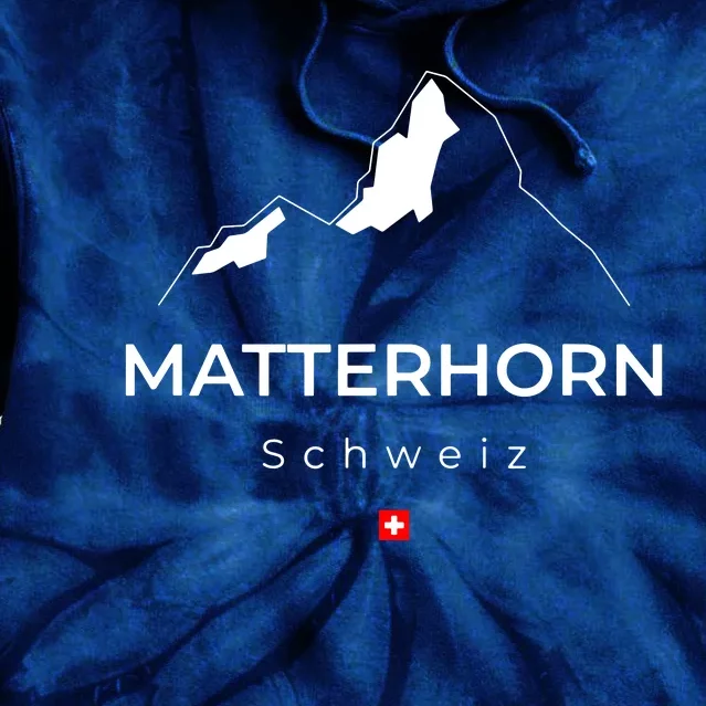 Matterhorn Switzerland Mountains Rockclimbing Hiking Tie Dye Hoodie