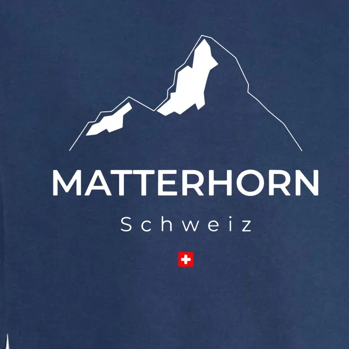 Matterhorn Switzerland Mountains Rockclimbing Hiking Garment-Dyed Sweatshirt