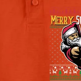 Merry Swole Mas Funny Christmas Gym And Work Out Santa Flexing Gift Dry Zone Grid Performance Polo