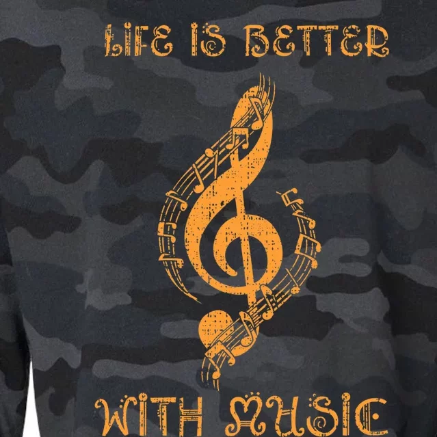 Musical Sheet Musical Note Melody Harmony Musician Cropped Pullover Crew