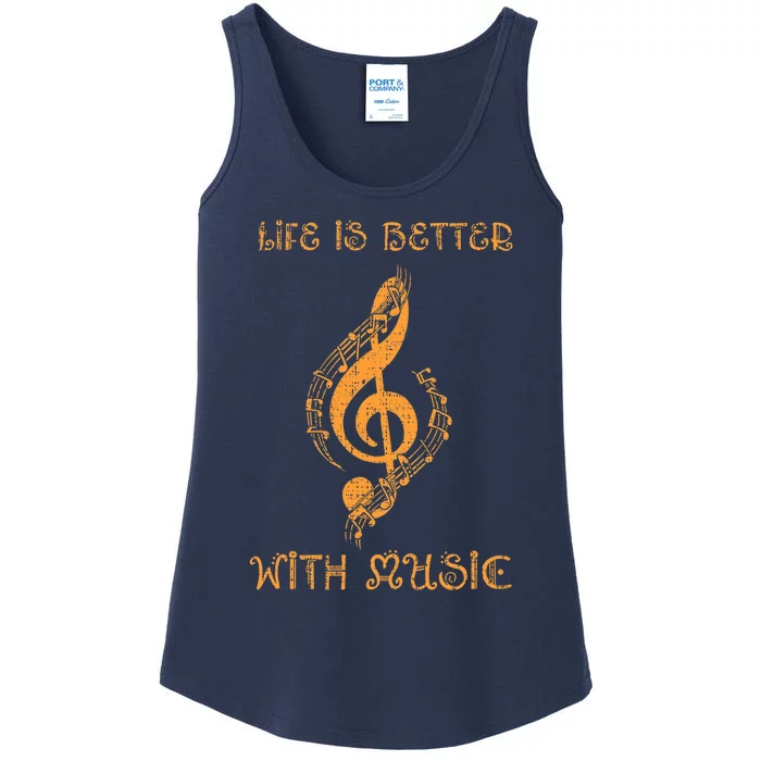 Musical Sheet Musical Note Melody Harmony Musician Ladies Essential Tank