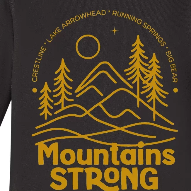 Mountains Strong Baby Long Sleeve Bodysuit