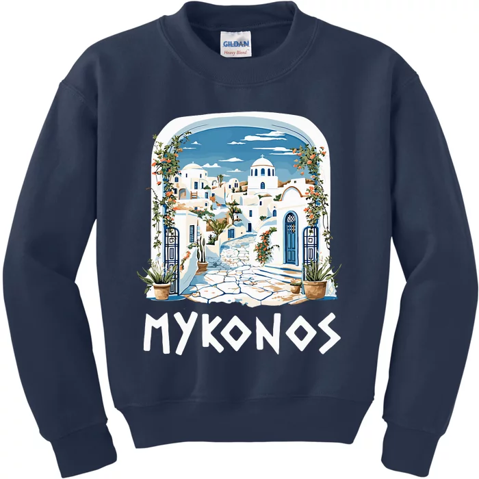 Mykonos Souvenir / Mykonos Greece / Mykonos Kids Sweatshirt