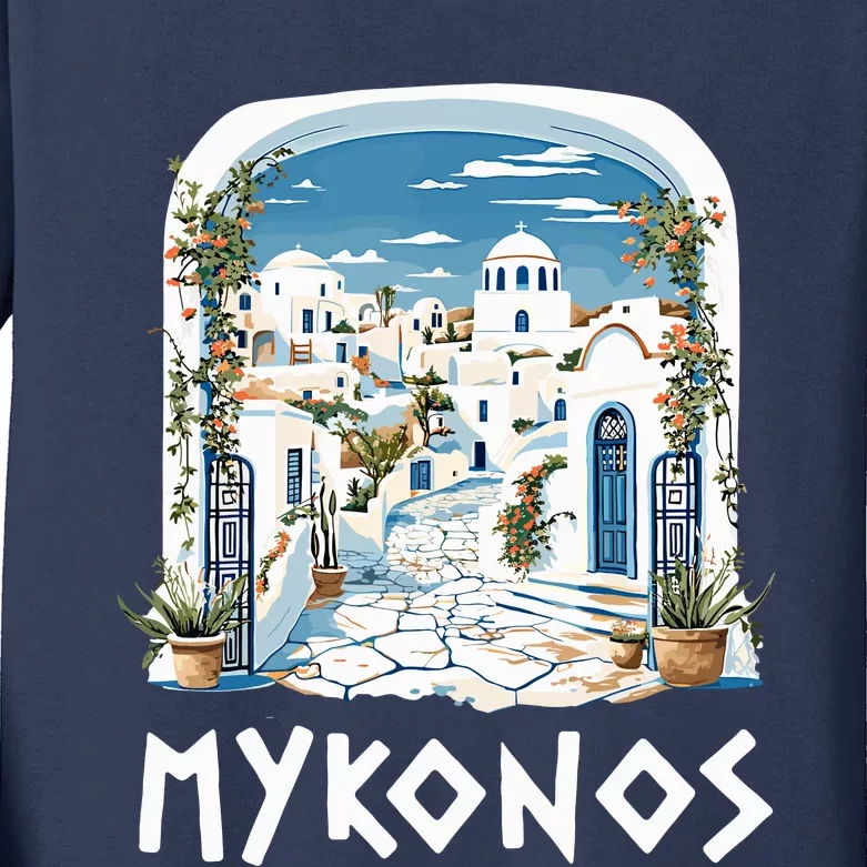 Mykonos Souvenir / Mykonos Greece / Mykonos Kids Long Sleeve Shirt