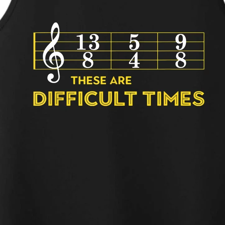 Musician Sheet Music These Are Difficult Times Performance Tank