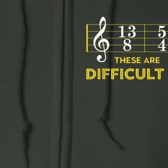 Musician Sheet Music These Are Difficult Times Full Zip Hoodie