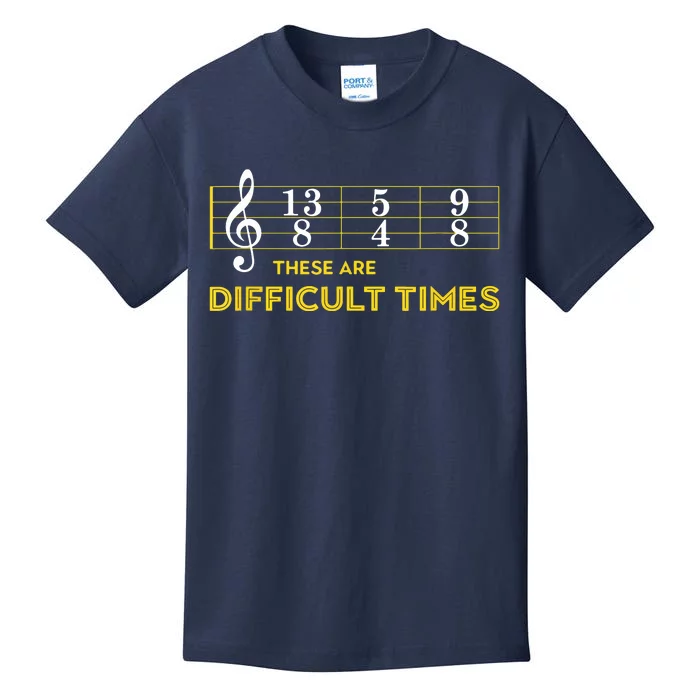 Musician Sheet Music These Are Difficult Times Kids T-Shirt