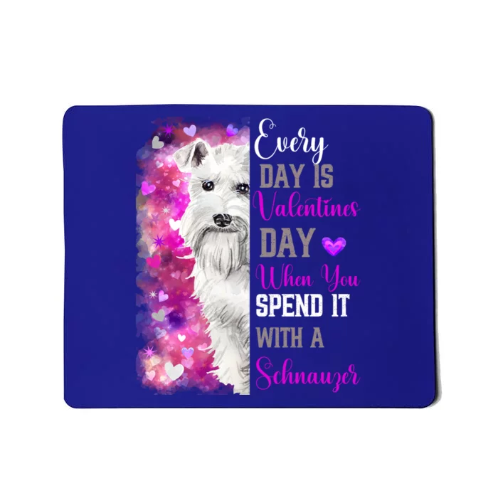 Miniature Schnauzer Mom Funny Valentines Day Dog Lovers Gift Mousepad