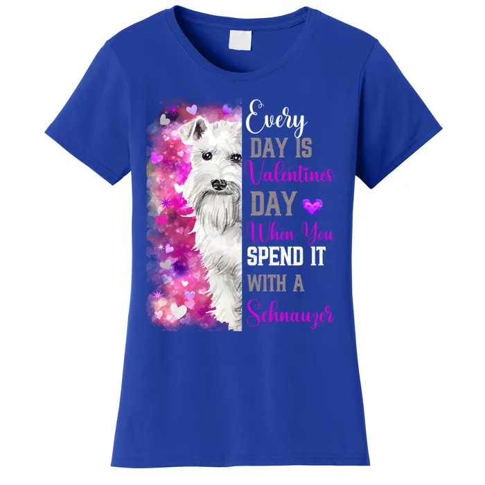 Miniature Schnauzer Mom Funny Valentines Day Dog Lovers Gift Women's T-Shirt