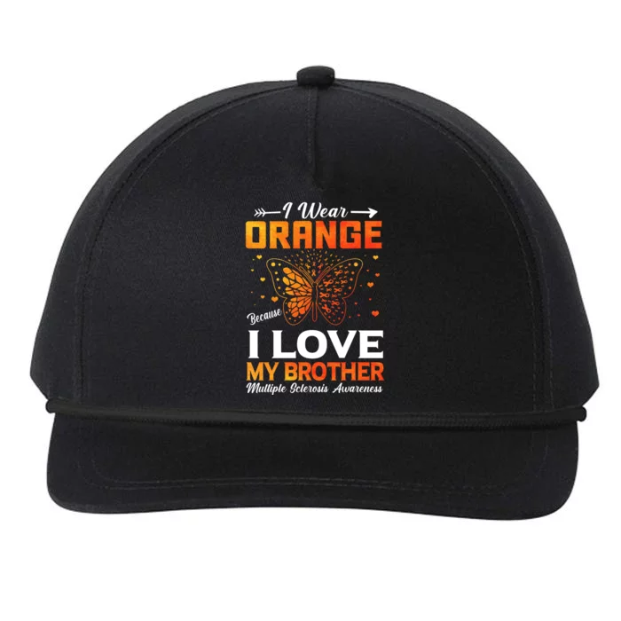 Multiple Sclerosis Ms Warrior I Wear Orange Brother Funny Gift Snapback Five-Panel Rope Hat