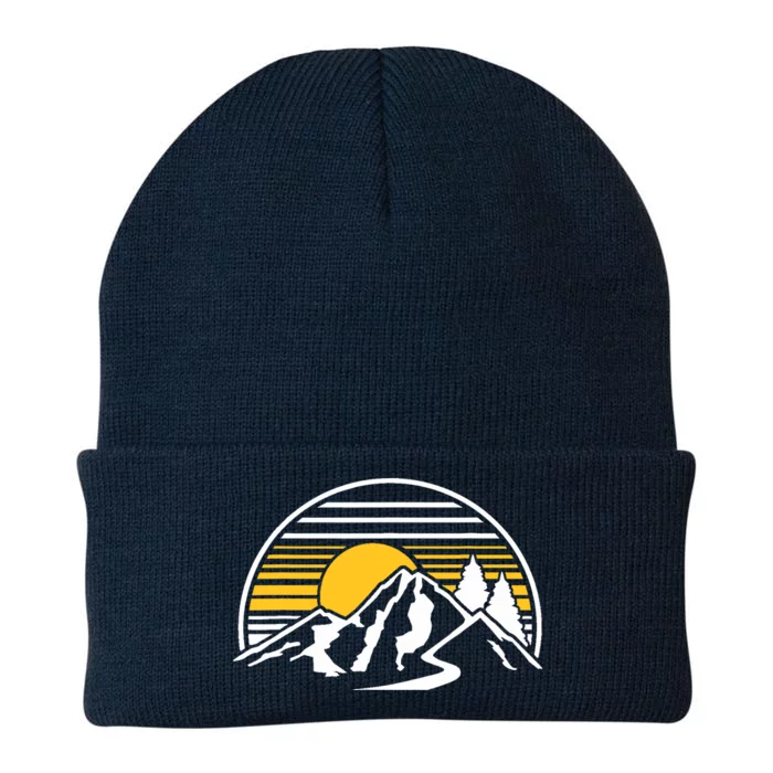 Mountains Sun Knit Cap Winter Beanie