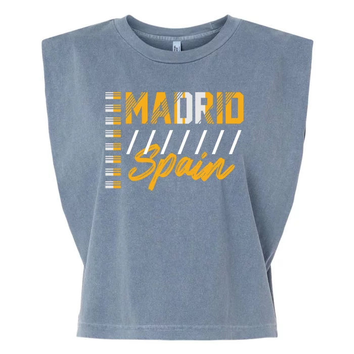 Madrid Spain Garment-Dyed Women's Muscle Tee