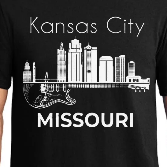 Missouri Souvenir Men Music Guitar Souvenir Kansas City Pajama Set