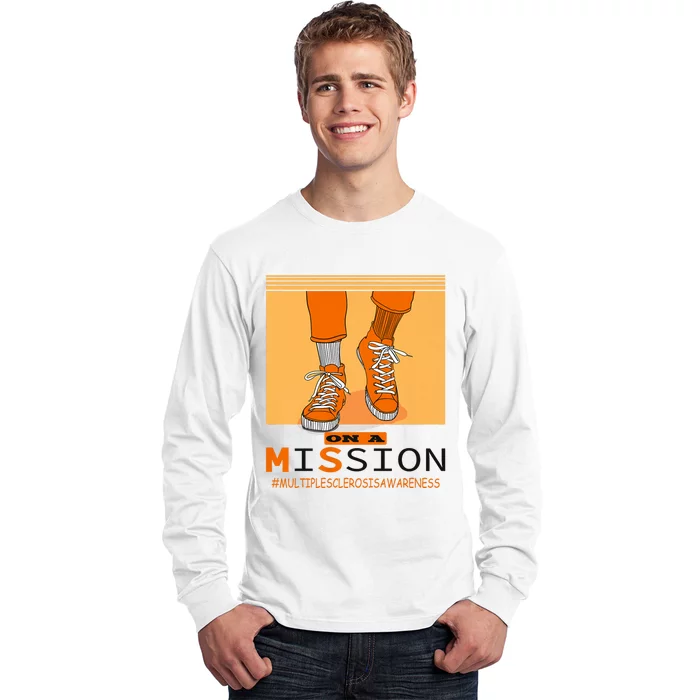 Multiple Sclerosis Ms Awareness Walk On Mission Long Sleeve Shirt