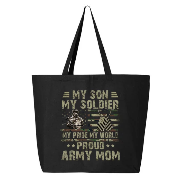 My Son My Soldier Proud Army Mother Mom Military 25L Jumbo Tote