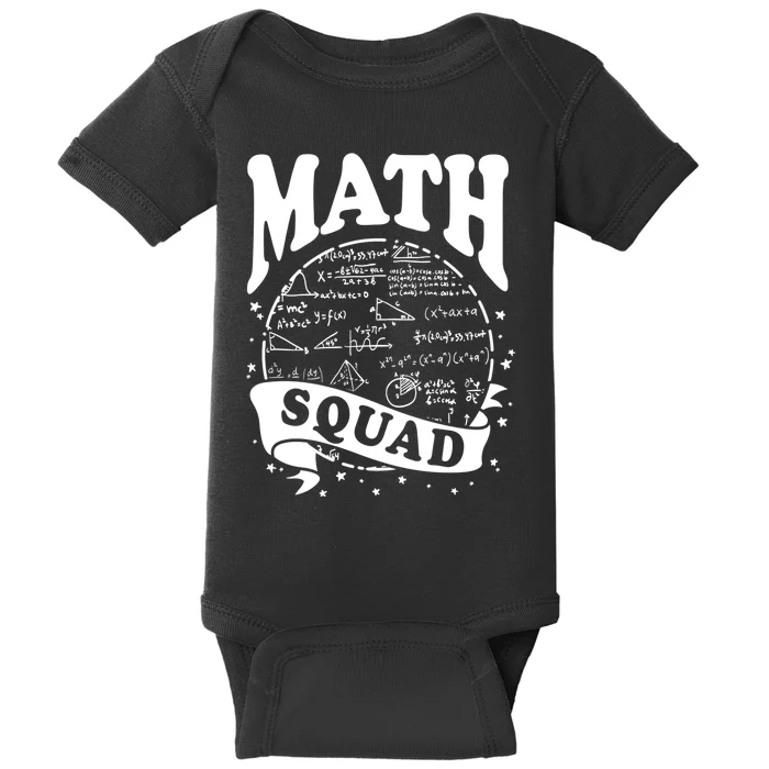 Math Squad Math Nerd Math Lovers Gift Math Teacher Gift Baby Bodysuit