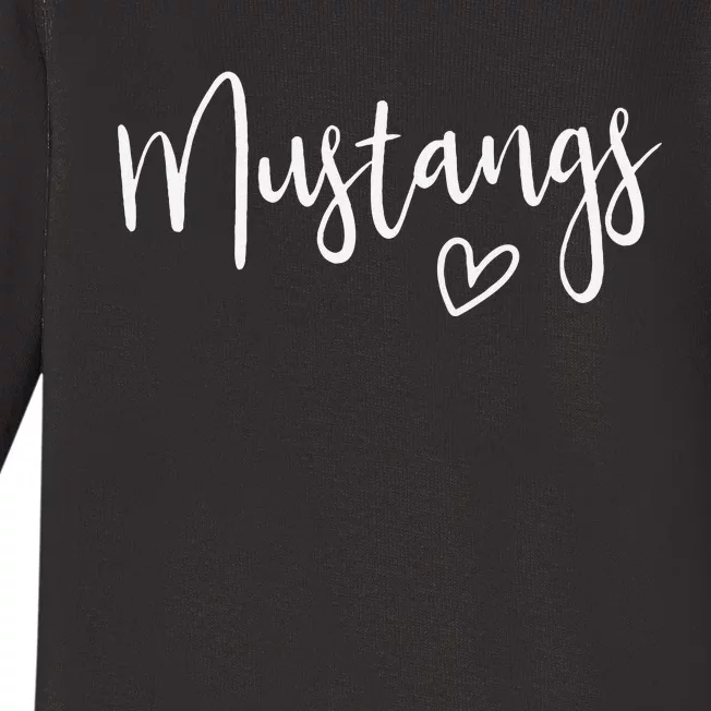 Mustangs School Mustangs Sports Team Mustangs Baby Long Sleeve Bodysuit