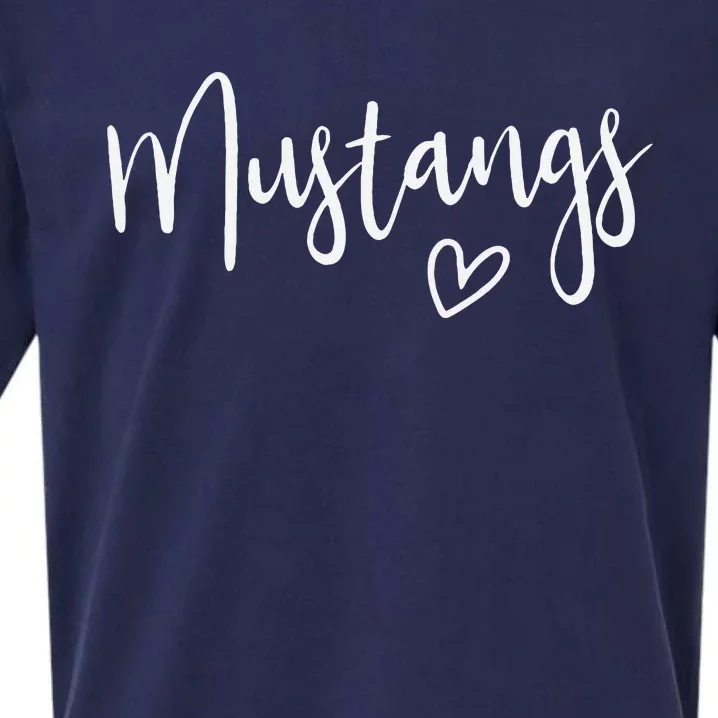 Mustangs School Mustangs Sports Team Mustangs Sueded Cloud Jersey T-Shirt