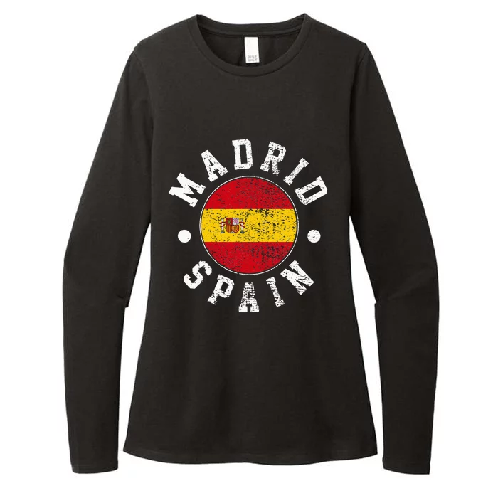 Madrid Spain Womens CVC Long Sleeve Shirt