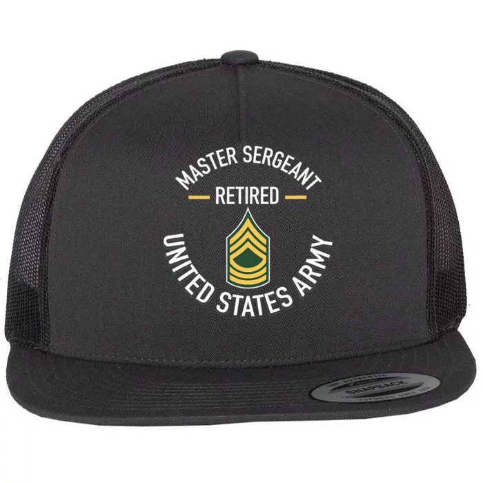 Master Sergeant Msg Retired Army Military Retirement Gifts Flat Bill Trucker Hat