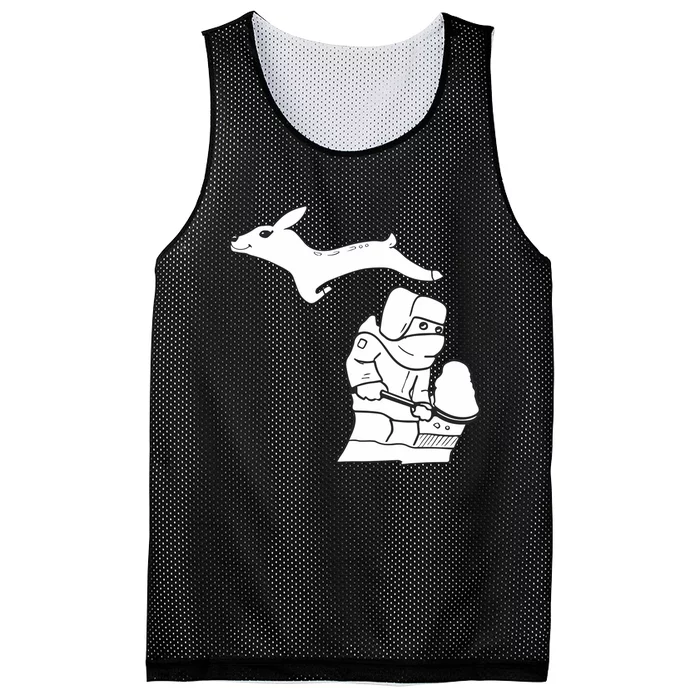 Michigan Snow Mesh Reversible Basketball Jersey Tank