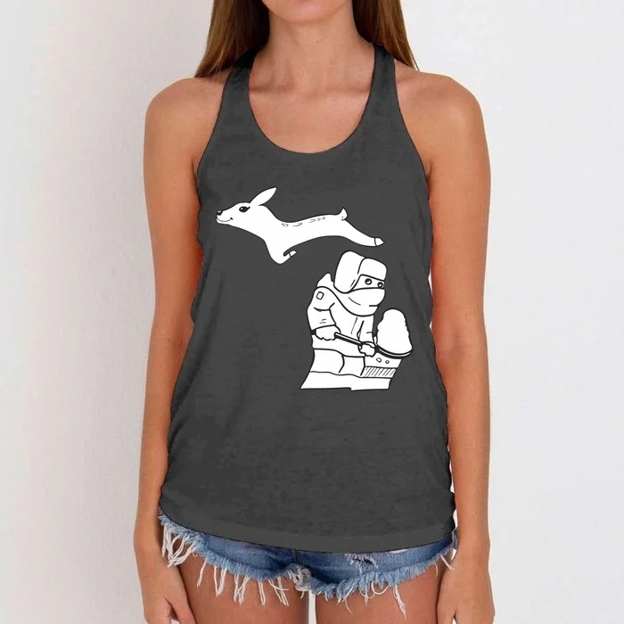 Michigan Snow Women's Knotted Racerback Tank