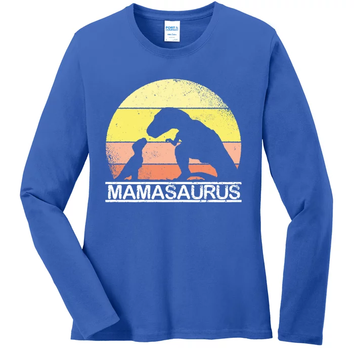 Mama Saurus MotherS Day T Rex Dinosaur For Mom Mamasaurus Meaningful Gift Ladies Long Sleeve Shirt