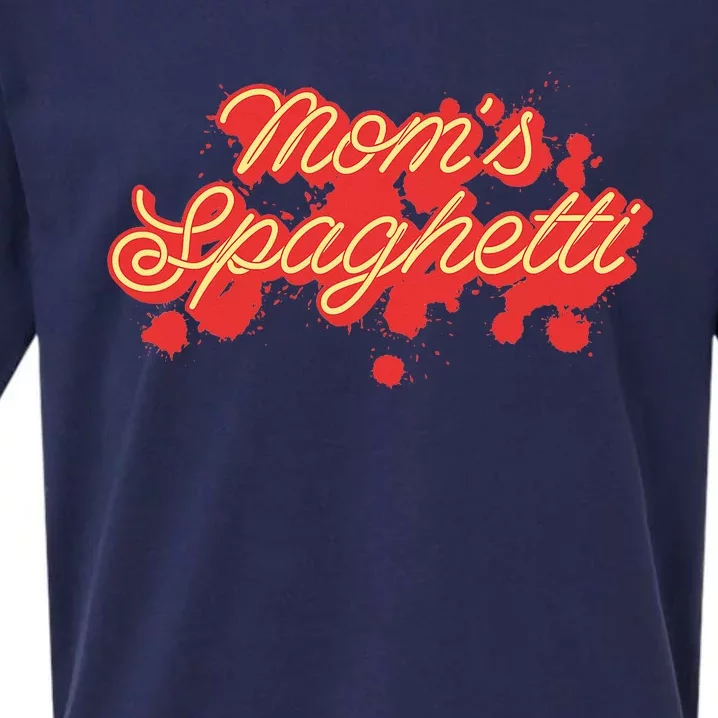 Moms Spaghetti Meatballs Tomato Sauce Sueded Cloud Jersey T-Shirt