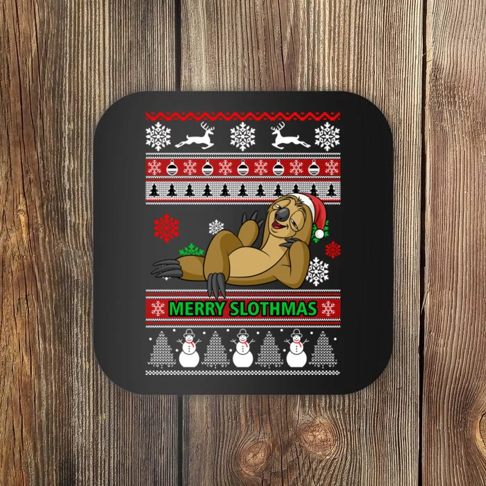 Merry Slothmas Coaster