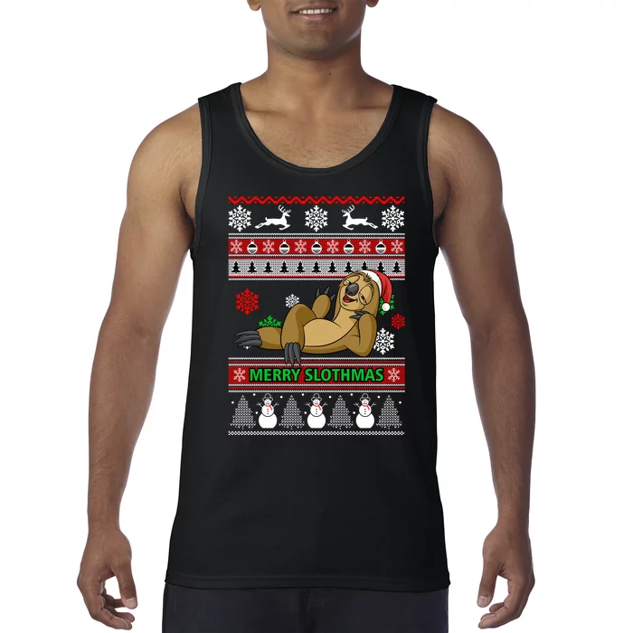 Merry Slothmas Tank Top