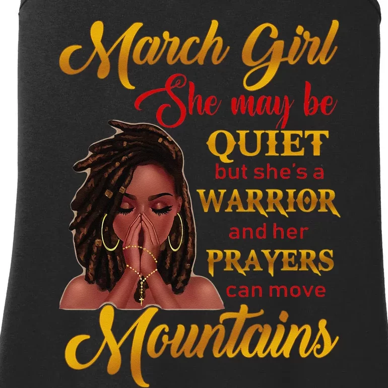 March She may be quiet but she's a warrior Ladies Essential Tank