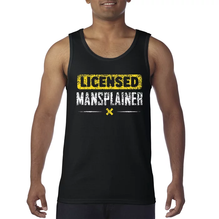 Mansplainer Saying Mansplain Mansplaining Tank Top