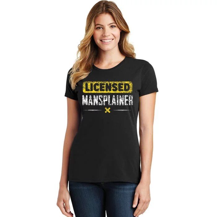 Mansplainer Saying Mansplain Mansplaining Women's T-Shirt