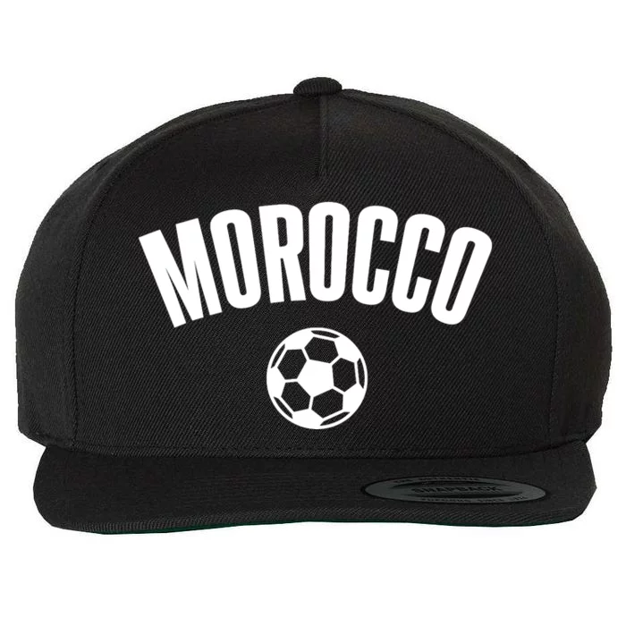 Morocco Soccer Wool Snapback Cap