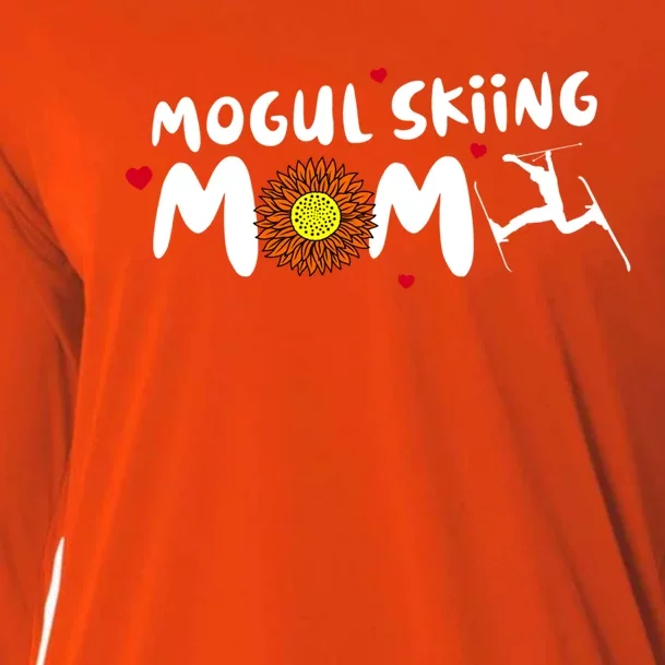 Mogul Skiing Mom Cute Mogul Skiing Gift Cooling Performance Long Sleeve Crew