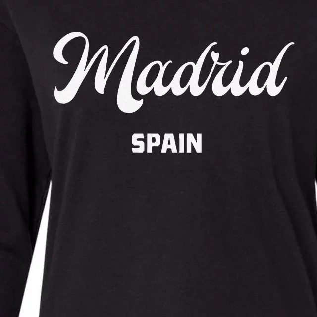 Madrid Spain Womens Cotton Relaxed Long Sleeve T-Shirt