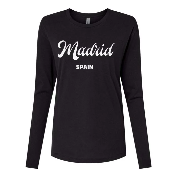 Madrid Spain Womens Cotton Relaxed Long Sleeve T-Shirt