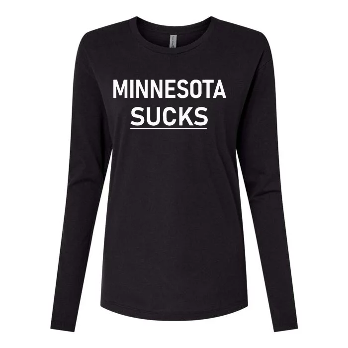 Minnesota Sucks Womens Cotton Relaxed Long Sleeve T-Shirt