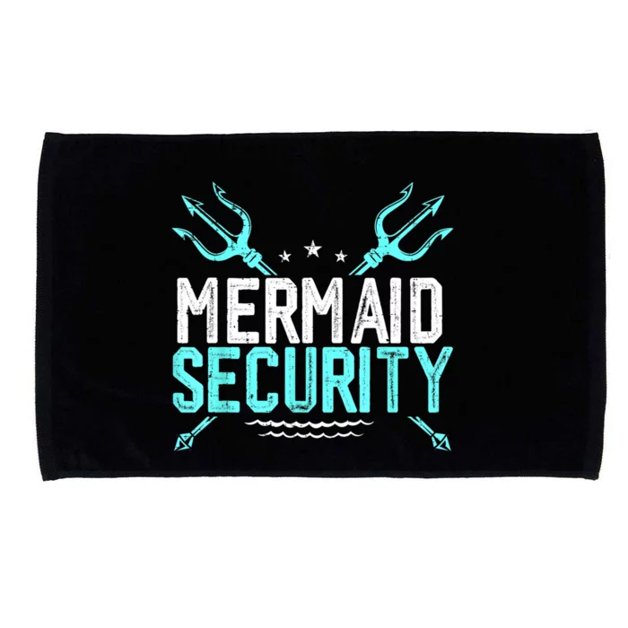 Mermaid Security Mermaid Dad Birthday Merdad Microfiber Hand Towel