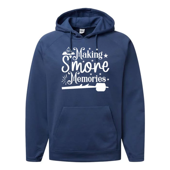 Making S'more Memories Funny Camping Performance Fleece Hoodie