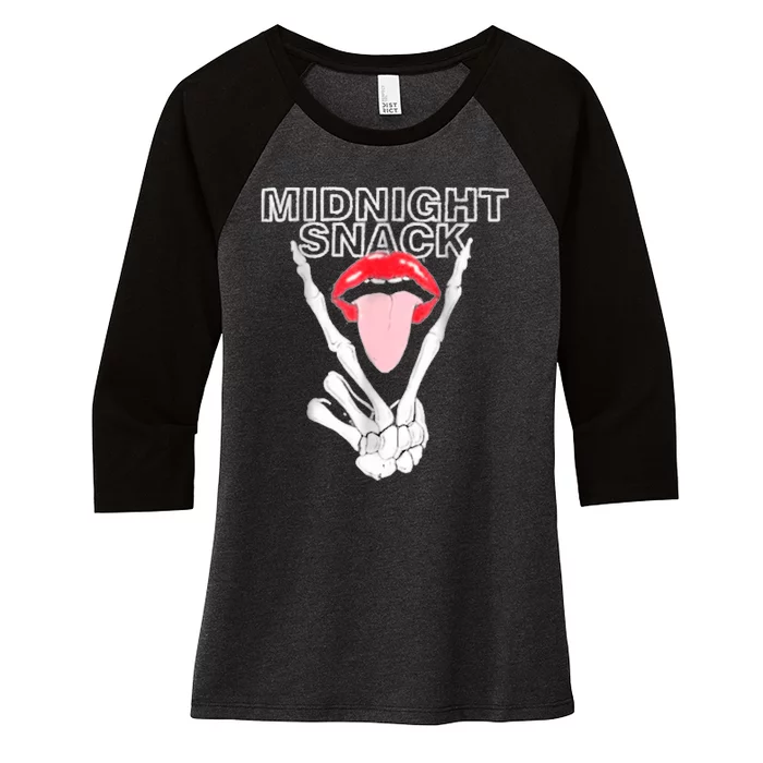 Midnight Snack Women's Tri-Blend 3/4-Sleeve Raglan Shirt