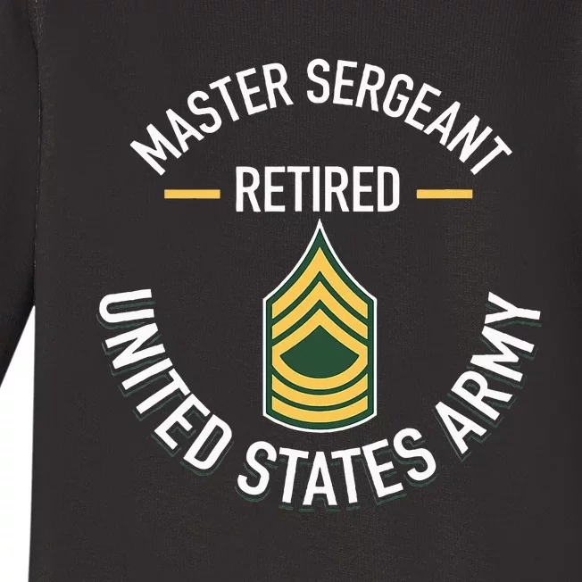 Master Sergeant Msg Retired Army Military Retirement Baby Long Sleeve Bodysuit