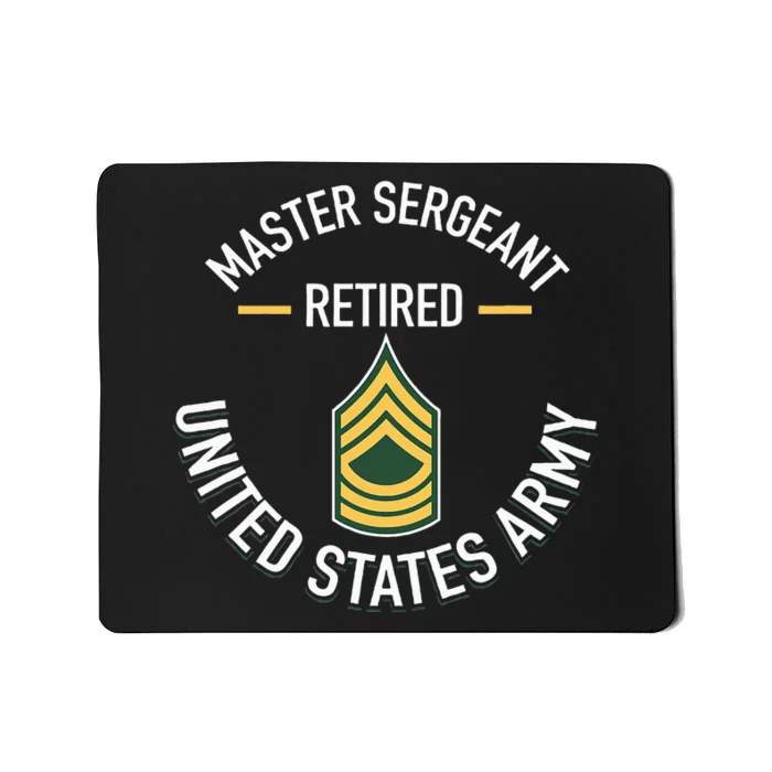 Master Sergeant Msg Retired Army Military Retirement Mousepad