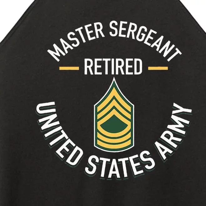 Master Sergeant Msg Retired Army Military Retirement Women’s Perfect Tri Rocker Tank