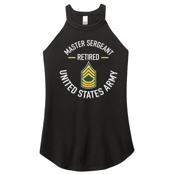 Master Sergeant Msg Retired Army Military Retirement Women’s Perfect Tri Rocker Tank