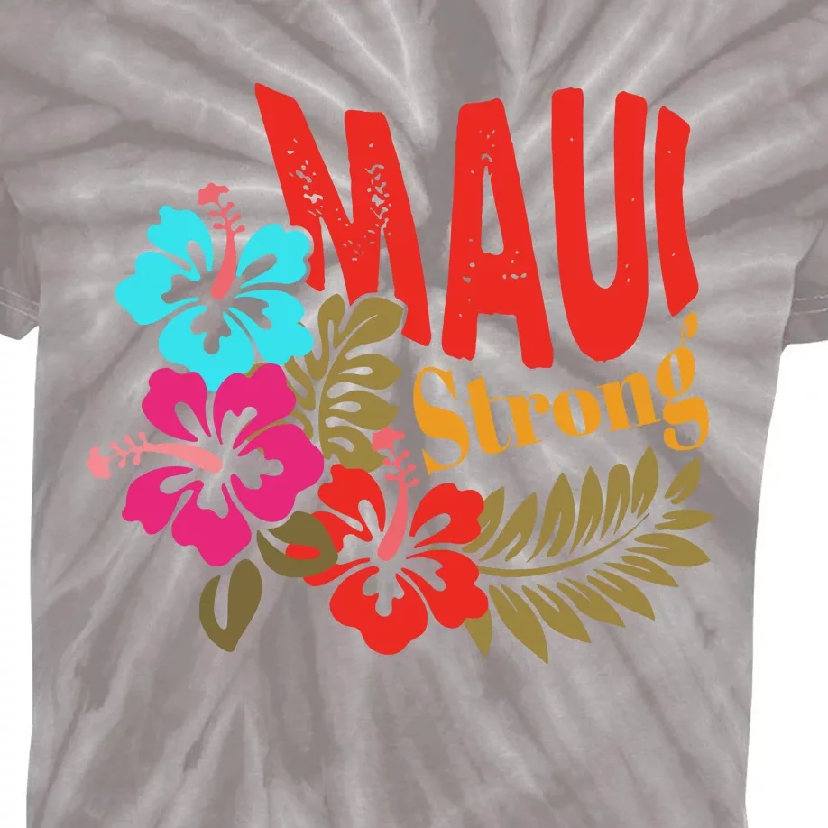 Maui Strong Maui Hawaii Shoreline Wildfire Relief Kids Tie-Dye T-Shirt