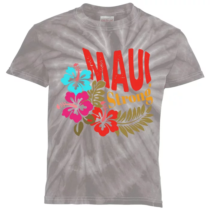 Maui Strong Maui Hawaii Shoreline Wildfire Relief Kids Tie-Dye T-Shirt