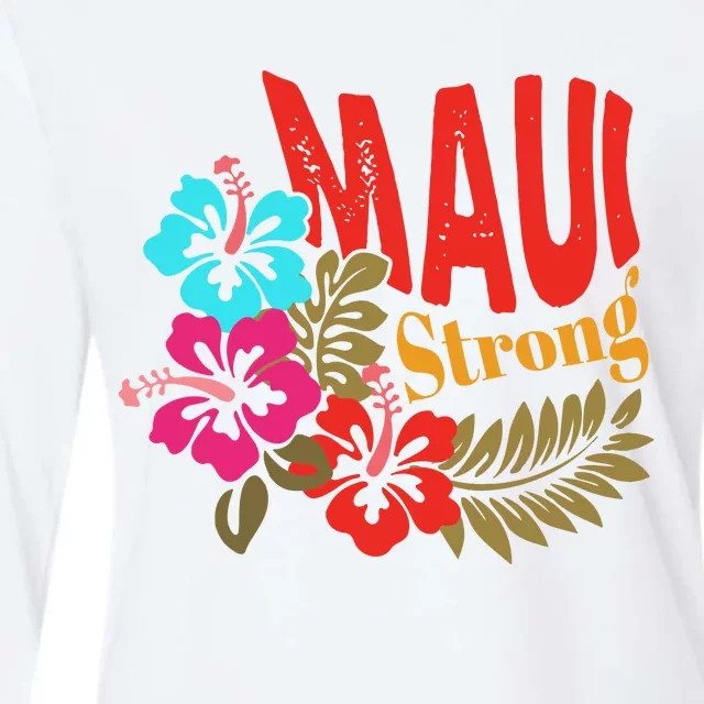 Maui Strong Maui Hawaii Shoreline Wildfire Relief Womens Cotton Relaxed Long Sleeve T-Shirt