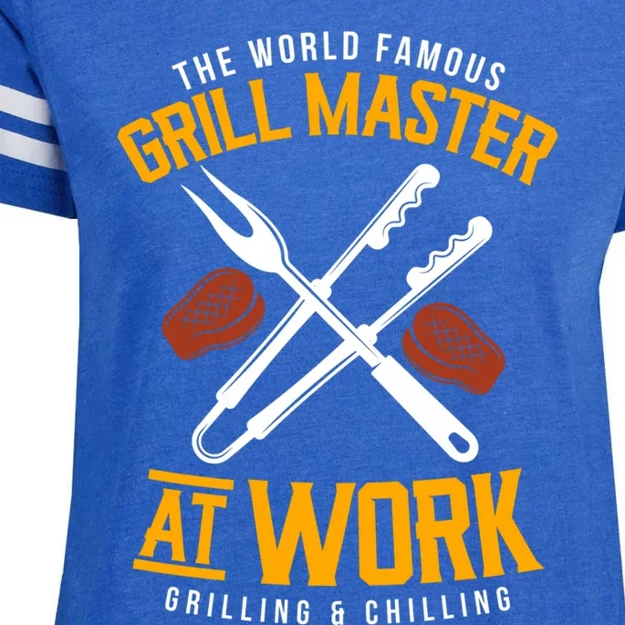 Meat Smoking Meat Grilling Bbq Lovers Dad Bbq Meat Bbq Cute Gift Enza Ladies Jersey Football T-Shirt